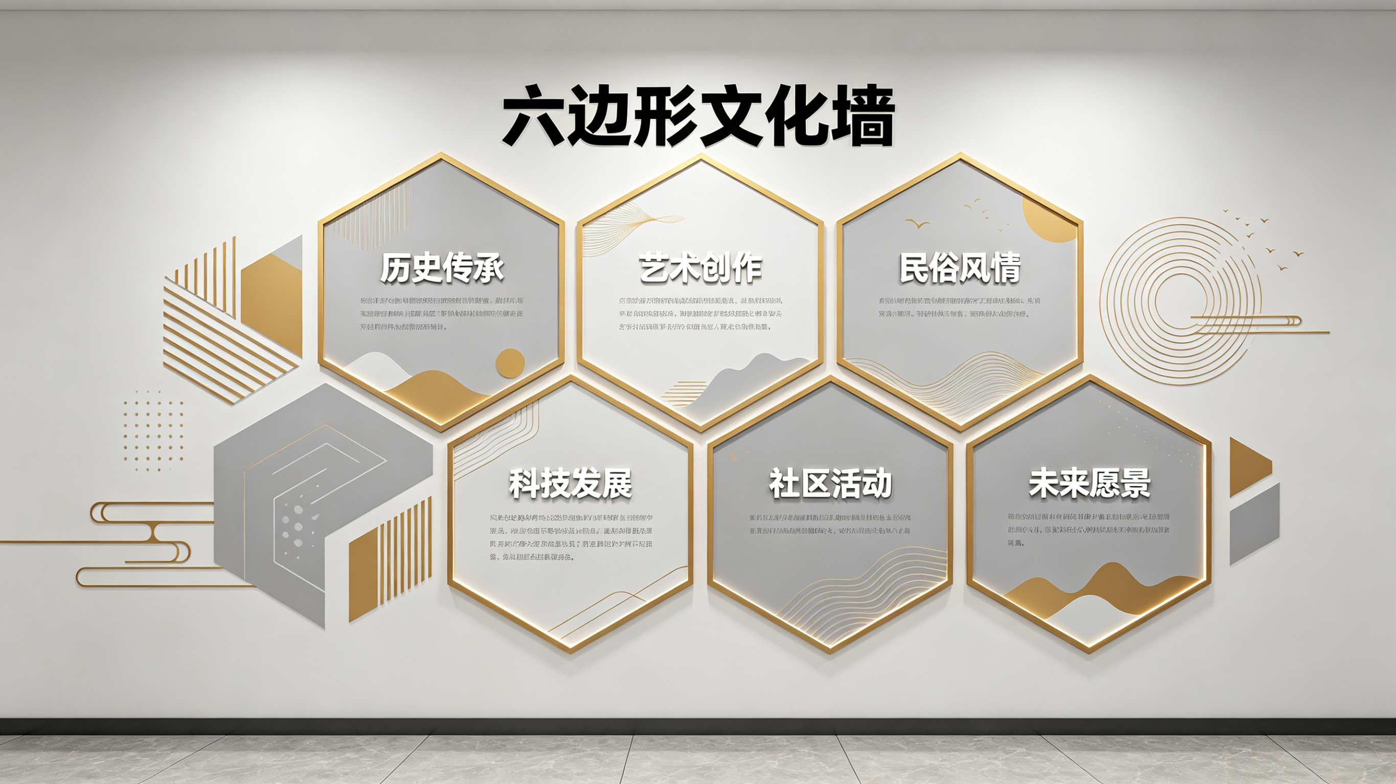 慈利企业文化墙 | 六边形信息美学
